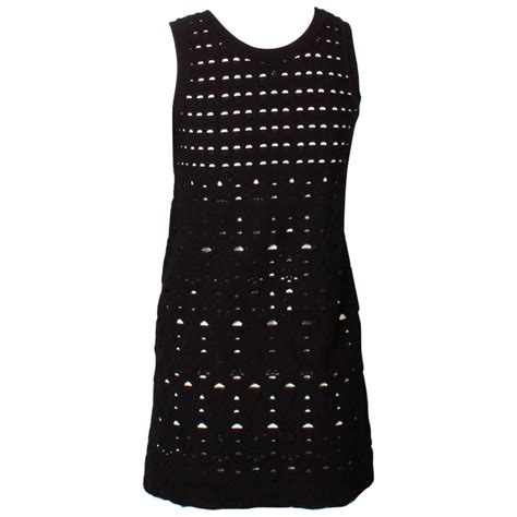 chanel black and white knit dress